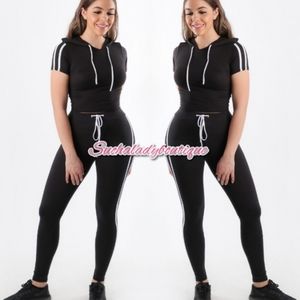 2 piece hooded track suit